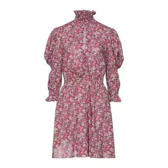 Philosophy di Lorenzo Serafini Puff Shoulder Dress in Red 2 Womens Floral - Picture 12 of 16